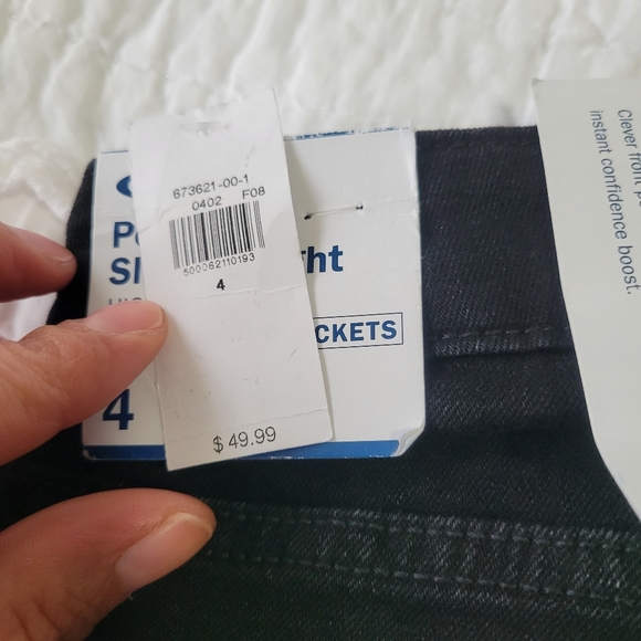 Old Navy Power Slim Straight High Rise Secret Slim Pockets Jeans 4 Black NWT - Picture 13 of 15